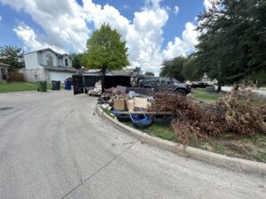 Before: an illegal dumping site in Arlington, Texas